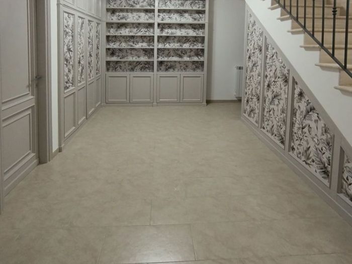 Archisio - Mani Srl Ristrutturazini - Progetto Restyling libreria su misura abitazione in roma zona axa