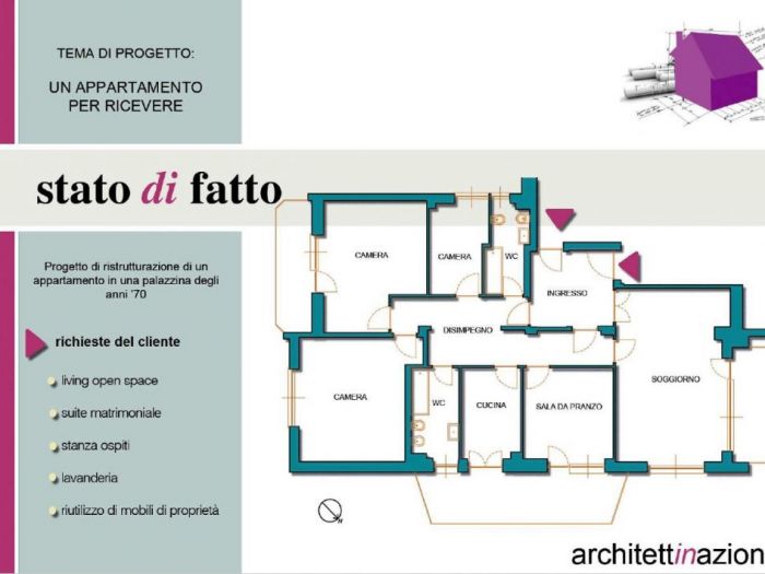 Archisio - Concetta Pastore - Progetto Un appartamento per ricevere