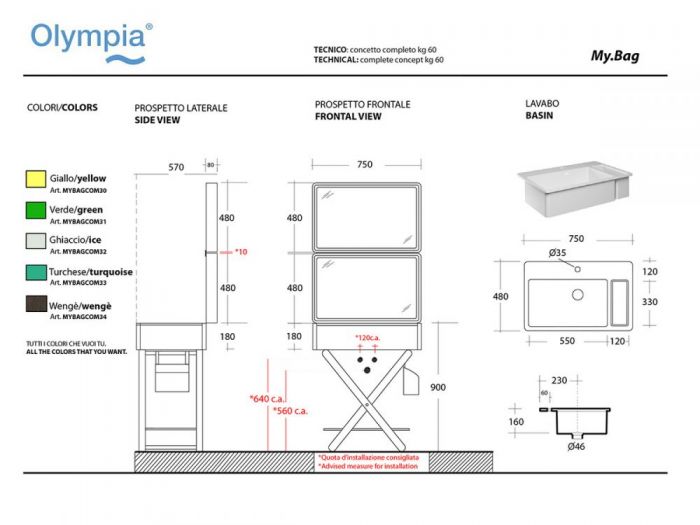 Archisio - Lovethesign - Progetto Composizione bagno my bag
