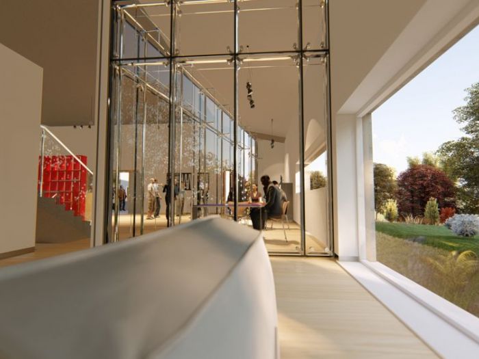 Archisio - Andrea Sorci Natural Living - Progetto Ipotesi progetto di ripristino di un capannone a borghetto flaminio rm per la sede museale della fondazione