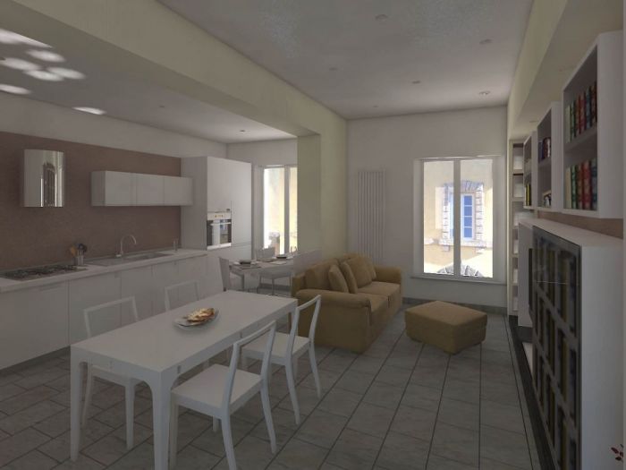 Archisio - Luca Tontini - Progetto Progettazione dellarredamento di un appartamento in centro storico a rimini