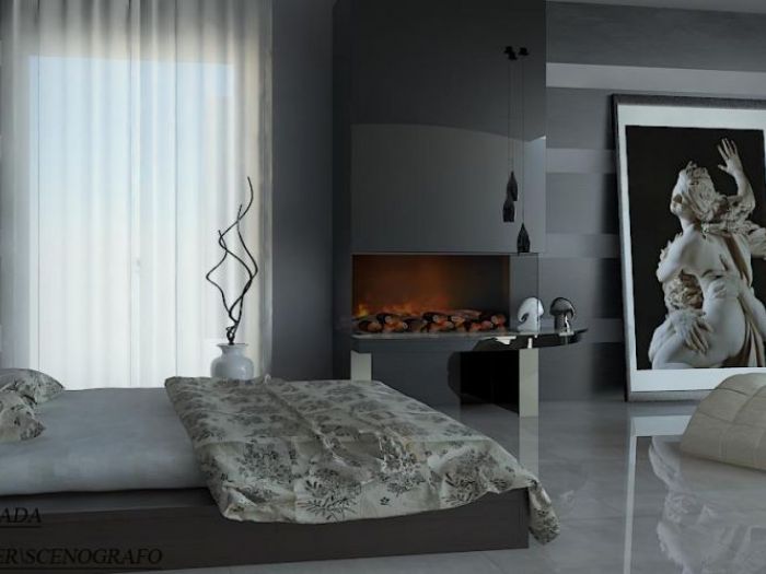Archisio - Gianluca Contrada - Progetto Render di progetto arredamento camera da letto abitazione privata
