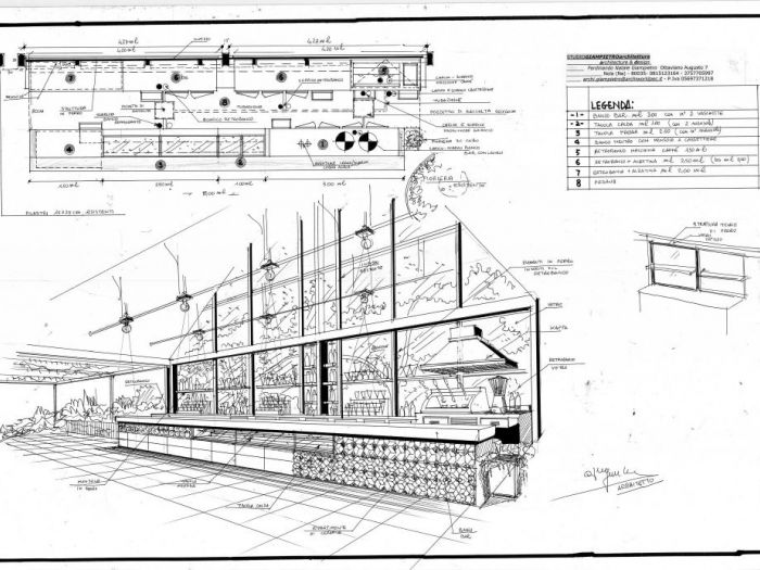 Archisio - Ferdinando Natale Giampietro - Progetto Progetto di un locale con banco -bar