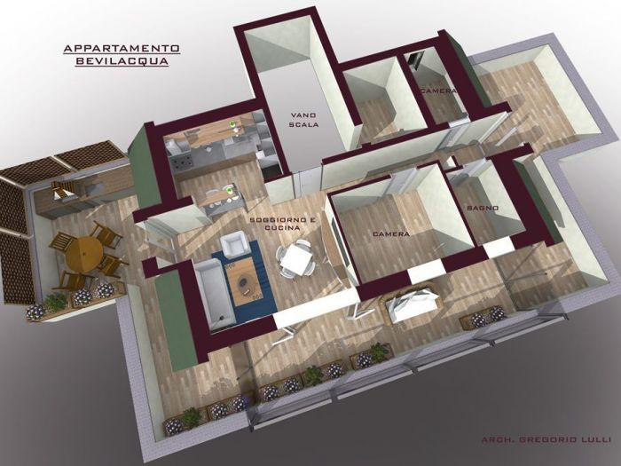 Archisio - Kc Architettura - Progetto Appartamento bevilacqua