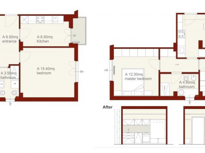 Archisio - Claudia Guerini - Progetto Ristrutturazione appartamento cod m