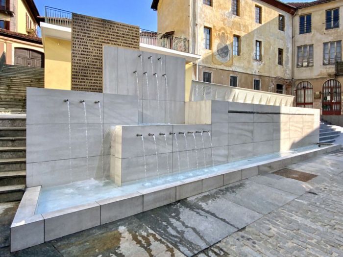 Archisio - Forme Dacqua - Progetto Fontana delle 100 borgate - pareti dacqua
