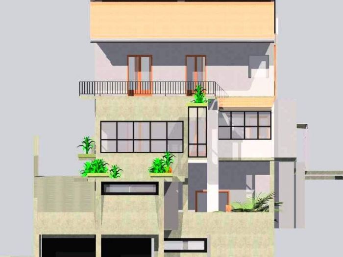 Archisio - Maurizio Di Donato - Progetto Progetto di un stuttura polifunzionale e riqualificazione prospetto sud