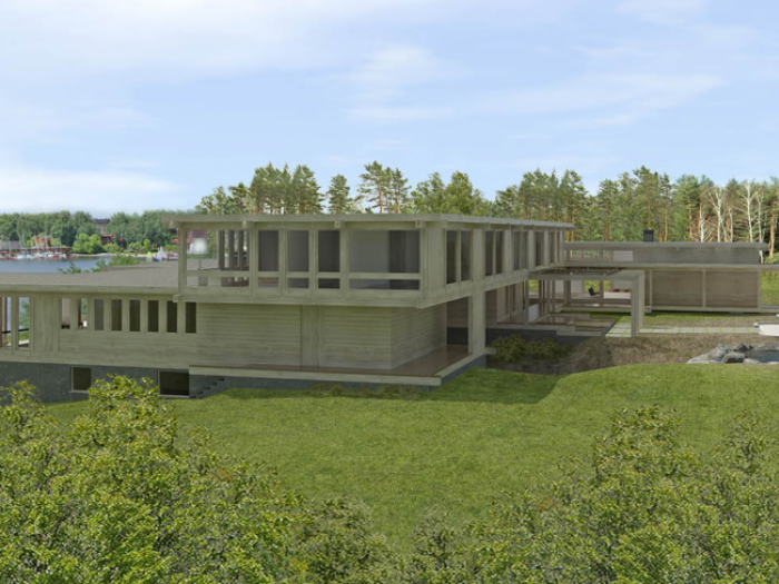 Archisio - Pagano - Progetto Villa in legno costa azzurra