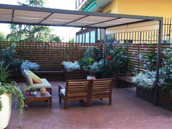 Archisio - Progettare Spazi Verdi - Progetto Legno e colori in terrazza