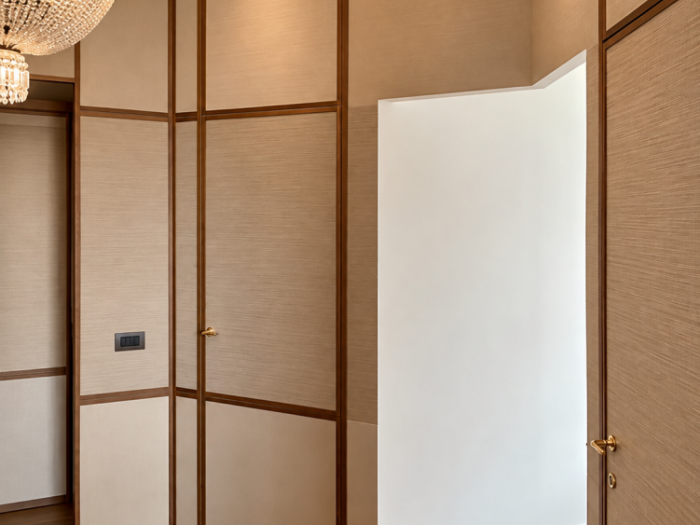 Archisio - Serena Martini - Progetto Ingresso esagonale geometrie e boiserie su misura