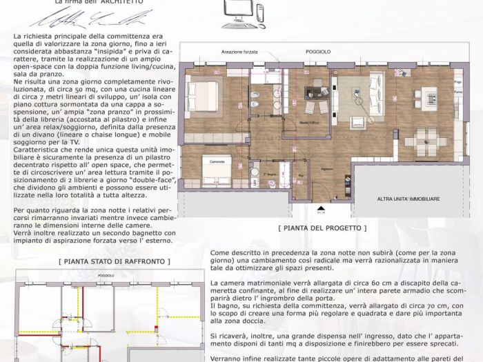 Archisio - Mc Rendering Solution - Progetto un immenso open-space da 50 mq