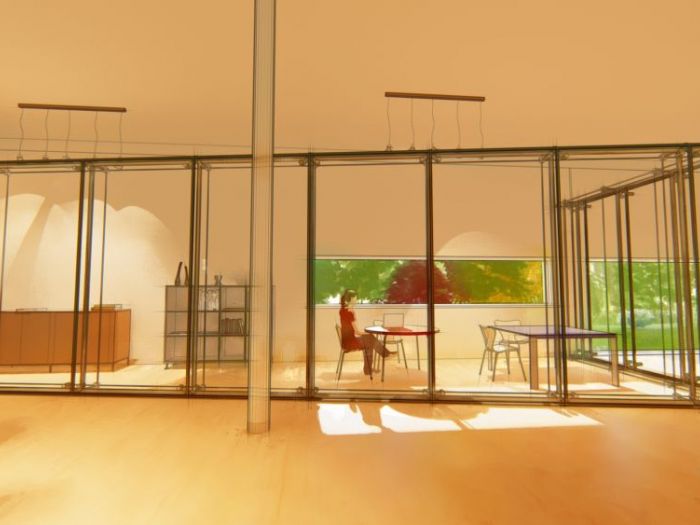 Archisio - Andrea Sorci Natural Living - Progetto Ipotesi progetto di ripristino di un capannone a borghetto flaminio rm per la sede museale della fondazione