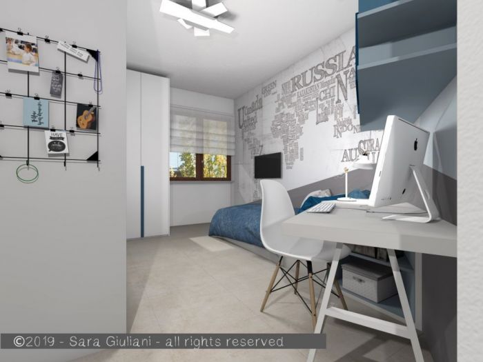 Archisio - Sara Giuliani - Progetto Cameretta ragazzo adolescente