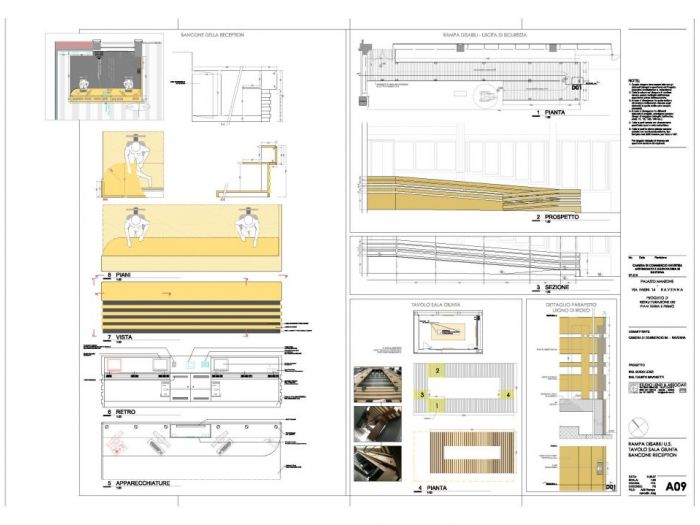 Archisio - Studio Lenzi Associati - Progetto Recupero e ristrutturazione della sala cavalcoli presso la sede della camera di commercio di ravenna
