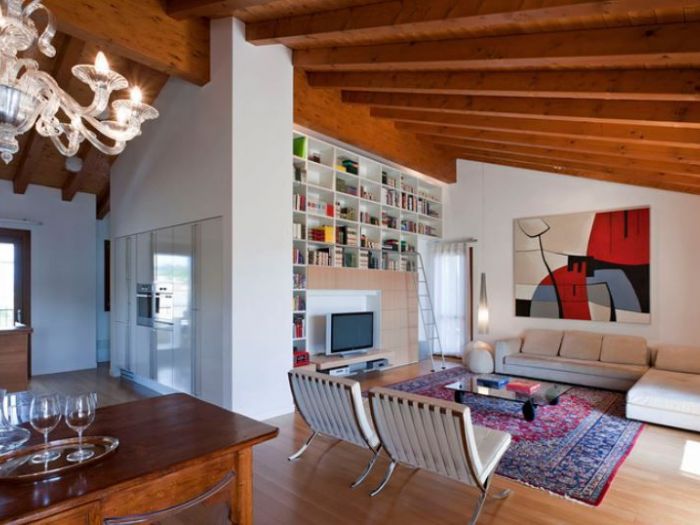 Archisio - Dario Poles - Progetto Interior design attico a pordenone