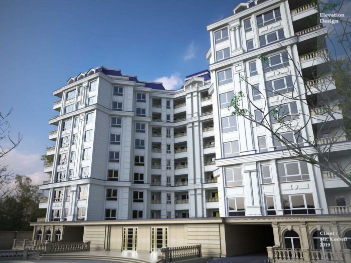 Archisio - Rosa Nozari - Progetto Residential building - exterior facade - 2d drawing 3d-modeling rendering v-ray