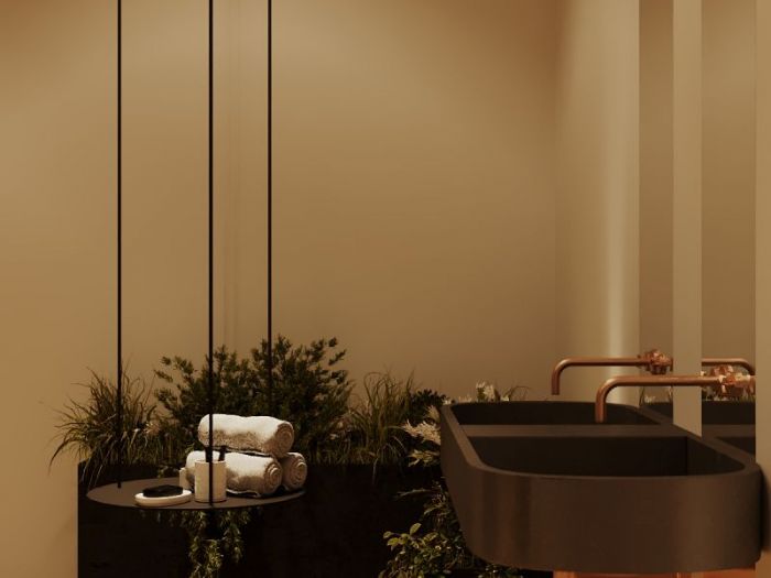 Archisio - Red Head Design - Progetto Bagno con lavanderia