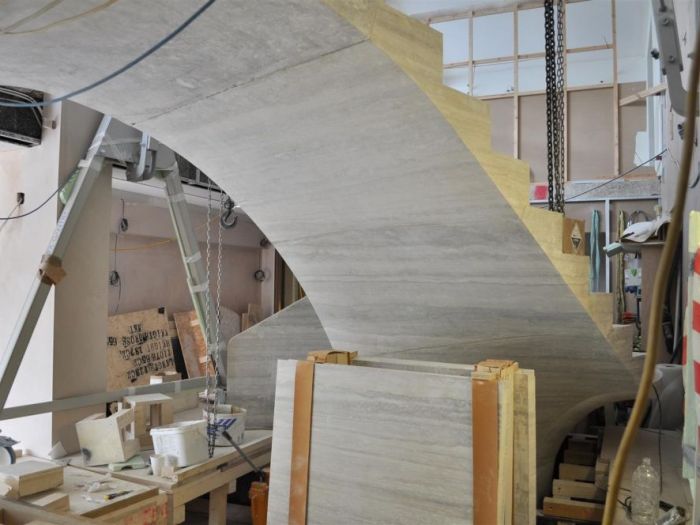 Archisio - Ateliers Romeo - Nicolas Dubois - Progetto Scala a sbalzo in pietra uk