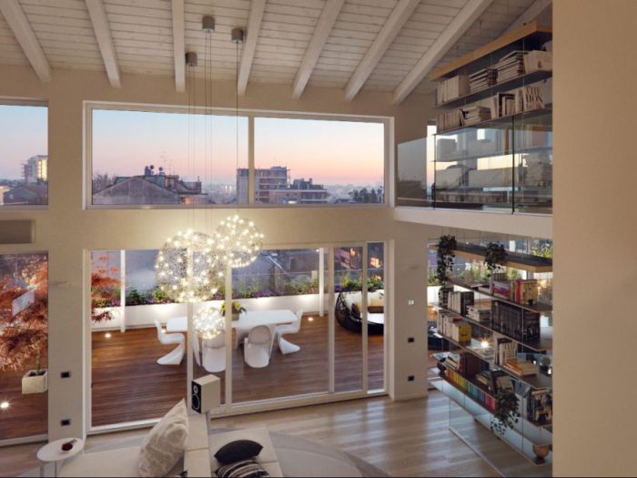 Archisio - Annalisa Carli - Progetto Un attico in stile loft in milano