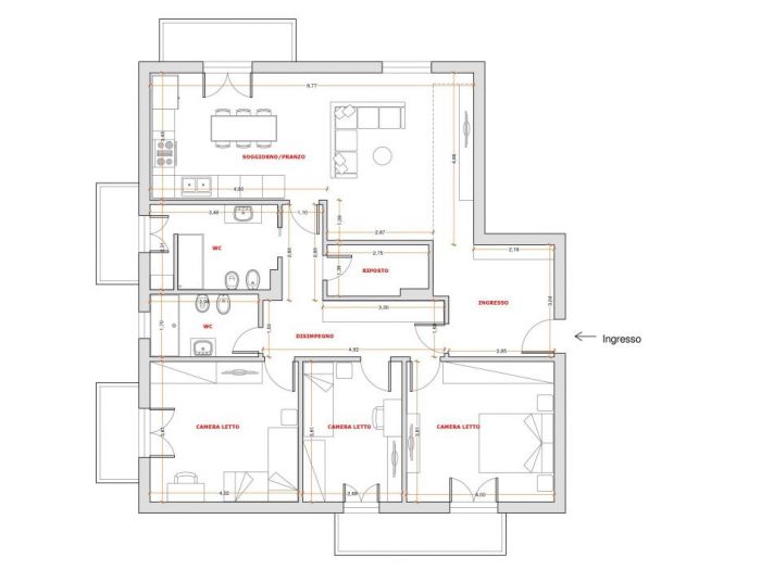 Archisio - Bellomontepensabene - Progetto Appartamento lo monaco