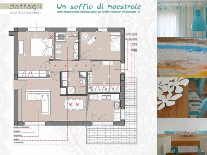 Archisio - Chiara Girardi - Progetto Un soffio di maestrale interni allinsegna della freschezza e ispirati alle tonalit marine con dettagli seaside