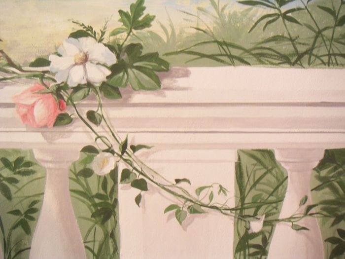 Archisio - Erica De Rosa - Progetto Trompe loeil con paesaggio primaverile