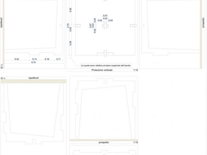 Archisio - Studio Ferretti - Progetto Tavolo su disegno taglio cnc
