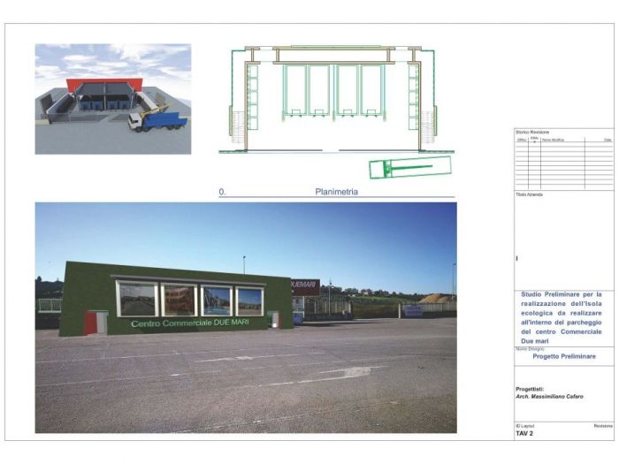 Archisio - Massimiliano Cafaro - Progetto Schizzo di progetto per la realizzazione isola ecologica