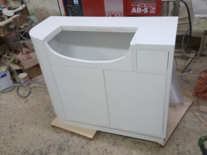 Archisio - Arte Del Legno 86 Snc - Progetto Bagno in paniforte laccato bianco