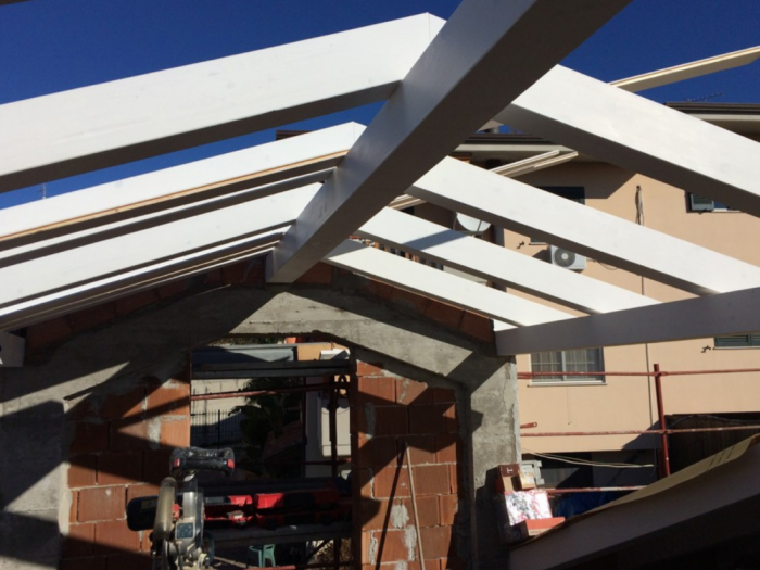 Archisio - Ad Architettura Design - Progetto Copertura e porticato in bianco