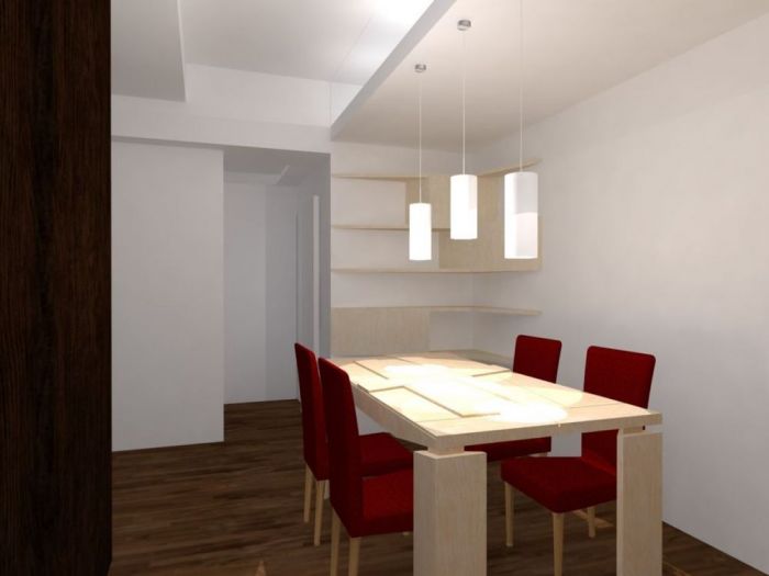 Archisio - Vincenzo Chirico - Progetto Risrutturazione integrale con arredi su progetto per appartamento in roma