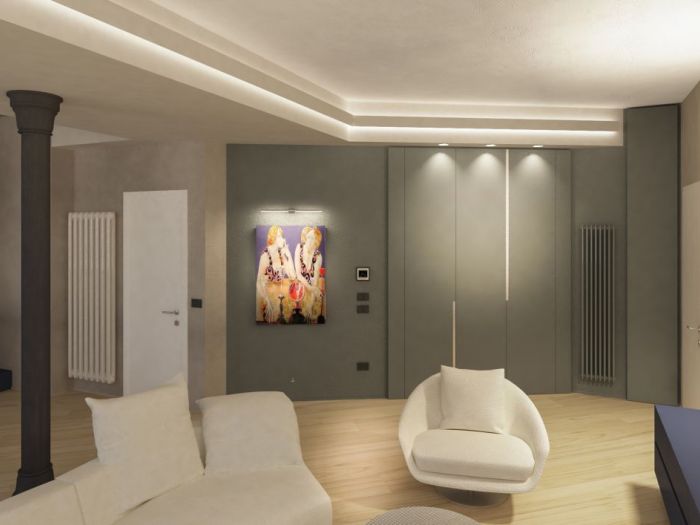 Archisio - Michelevolpi Studio Interior Design - Progetto Blu notte per una zona giorno