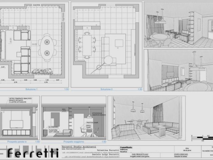 Archisio - Studio Ferretti - Progetto Arredo soggiorno