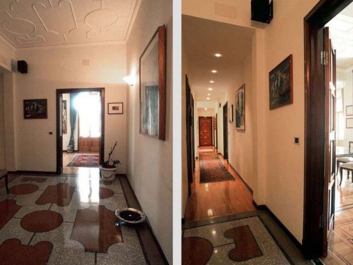 Archisio - Roberto Silvestri - Progetto Pavimenti in parquet e graniglia classica eleganza