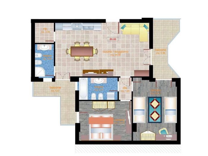 Archisio - Andrea Romano - Progetto Appartamento 4