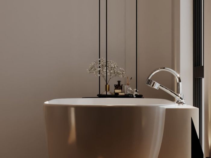 Archisio - Red Head Design - Progetto Bagno con lavanderia