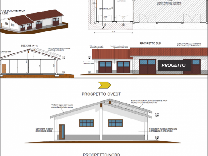 Archisio - Studio Tecnico Associato Ivaldi Carrer - Progetto Nuova costruzione laboratorio apistico - progettazione e direzione lavori ad alessandria