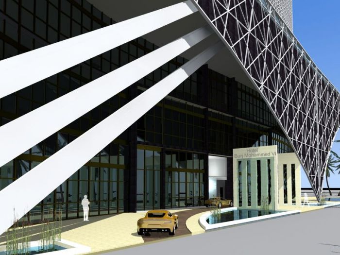 Archisio - Guido Rossetti - Progetto Hotel burij mohamed vii - casablanca-marocco