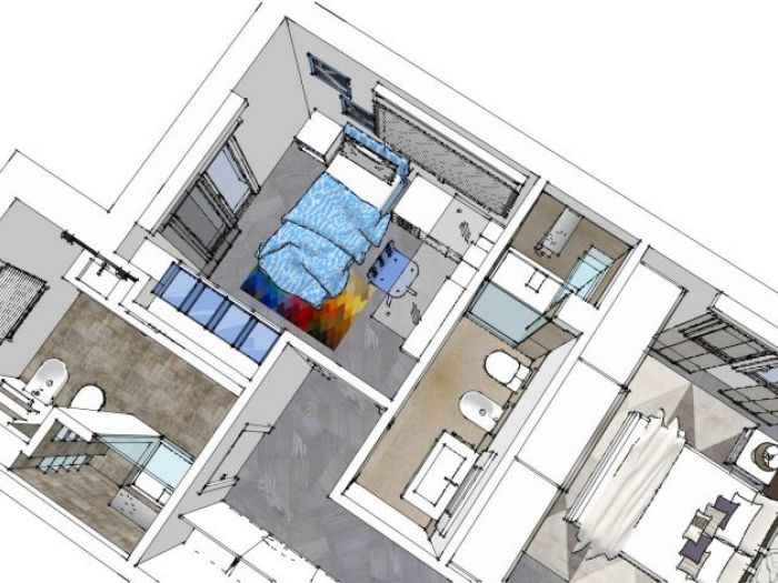 Archisio - Cristina Colombini - Progetto Un appartamento per tre
