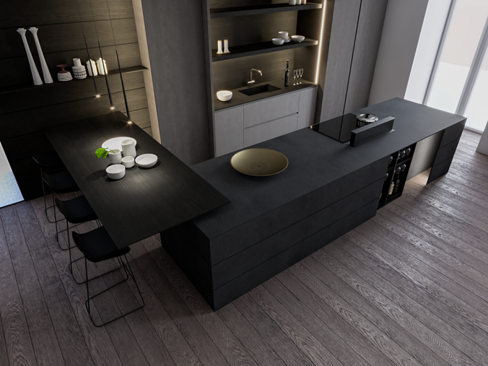 Archisio - Alessandro Di Bonito - Progetto Black kitchen