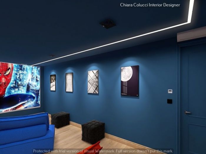 Archisio - Chiara Colucci - Progetto Home theater dispirazione bauhaus