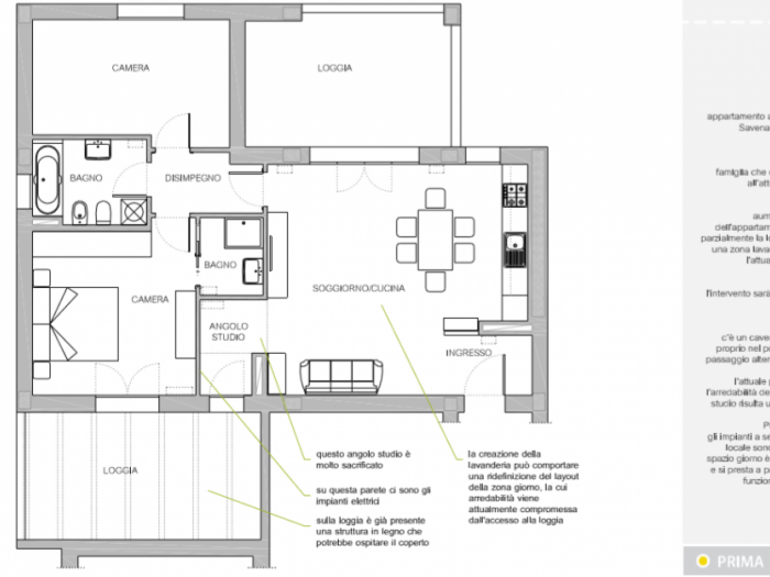 Archisio - Amodo - Progetto Trasformazione di una loggia