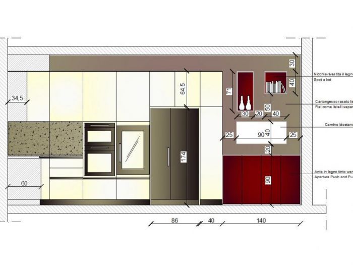 Archisio - Intrecciodilinee Creative Design Studio - Progetto Ristrutturazione parziale della zona giorno di un appartamento privato