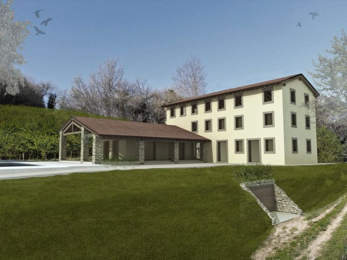 Archisio - Fabio Nassuato - Progetto Sistemazione agraria con impianto vigneto e progetto di ristrutturazione e ampliamento edificio