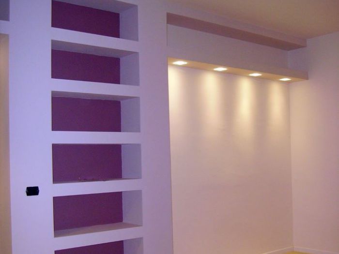 Archisio - Edil Urbe Di Marco Parente - Progetto Opere in cartongesso controsoffitti librerie mensole e nicchie