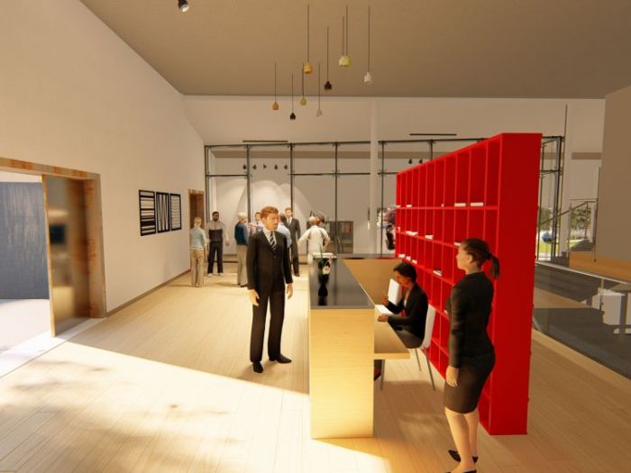 Archisio - Andrea Sorci Natural Living - Progetto Progetto definitivo- ipotesi progetto di ripristino di un capannone a borghetto flaminio rm per la sede museale della fondazione