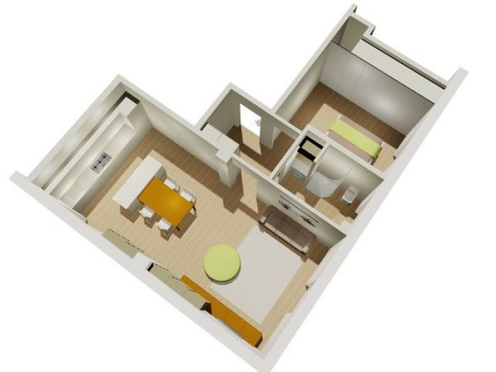 Archisio - A2 Architetti - Progetto Da bilocale a trilocale ristrutturazione casafacile