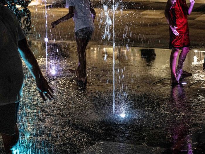 Archisio - Forme Dacqua - Progetto Fontana a pavimento - villaggio s Francesco caorle