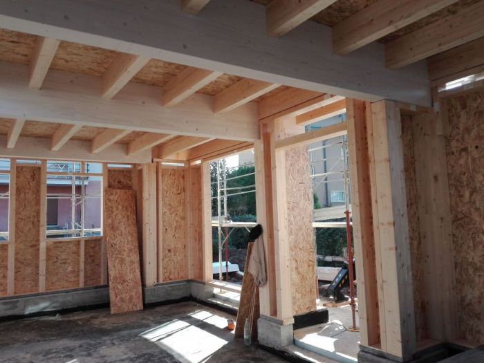 Archisio - Bclegno - Progetto Casa struttura a telaio legno lamellare cert Fsc e pefc