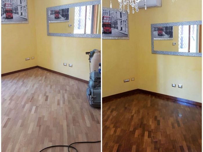 Archisio - Parquettista Roma - Progetto Restauro parquet massello con levigatura e verniciatura